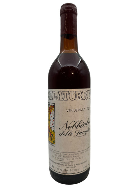 Fles Nebbiolo delle Langhe uit Dellatorre, vintage 1983