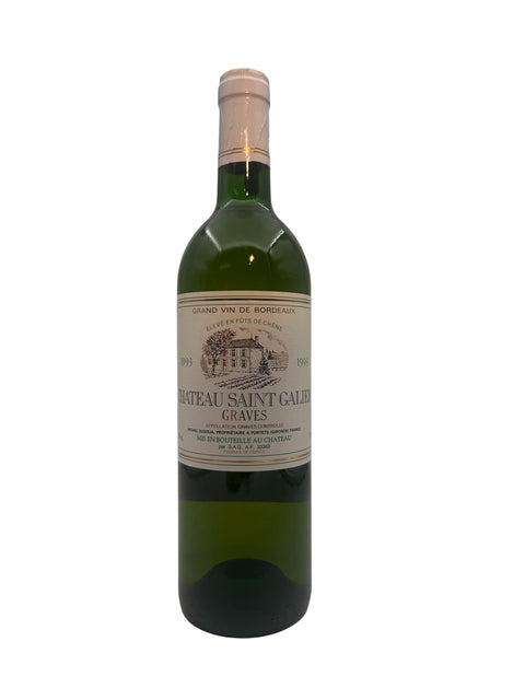 Flaska Château Saint Galer Graves vitvin årgång 1993
