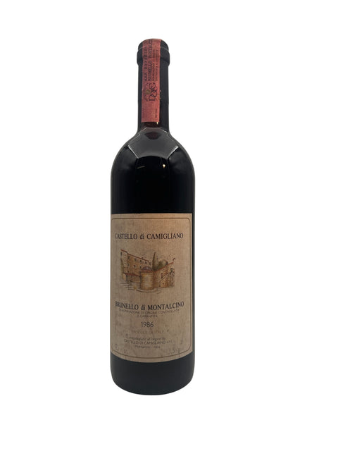 Bouteille de Brunello di Montalcino du Castello di Camigliano millésime 1986