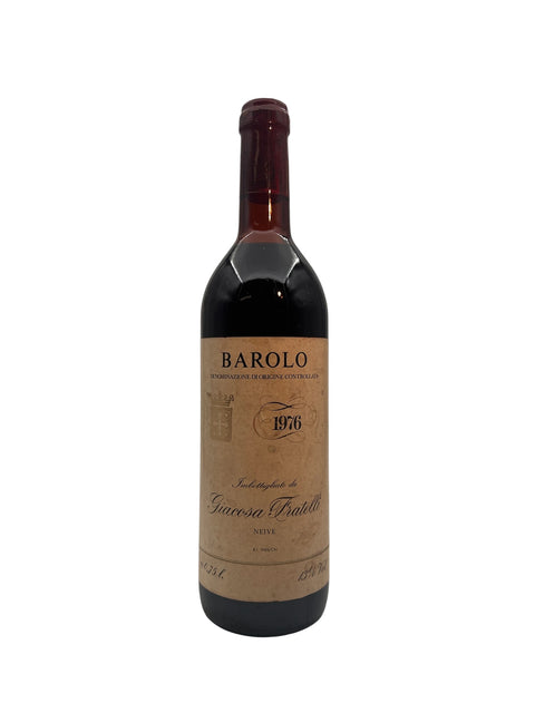 Bouteille de vin rouge Barolo Giacosa Fratelli 1976