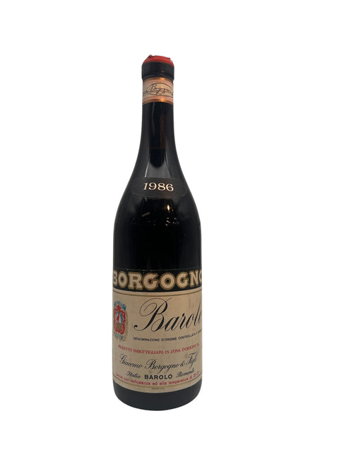 Bouteille de vin rouge Barolo Giacomo Borgogno 1986
