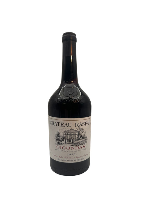 Bouteille de vin rouge Gigondas Château Raspail 1990